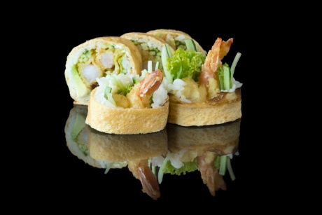 Tamagoyaki ebi fry
